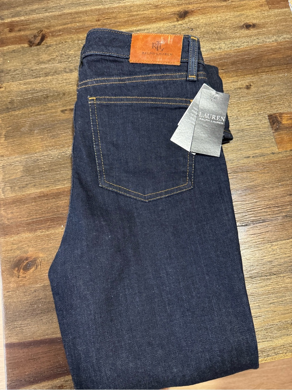 Ralph Lauren Women’s Slim Straight Dark Indigo Jeans